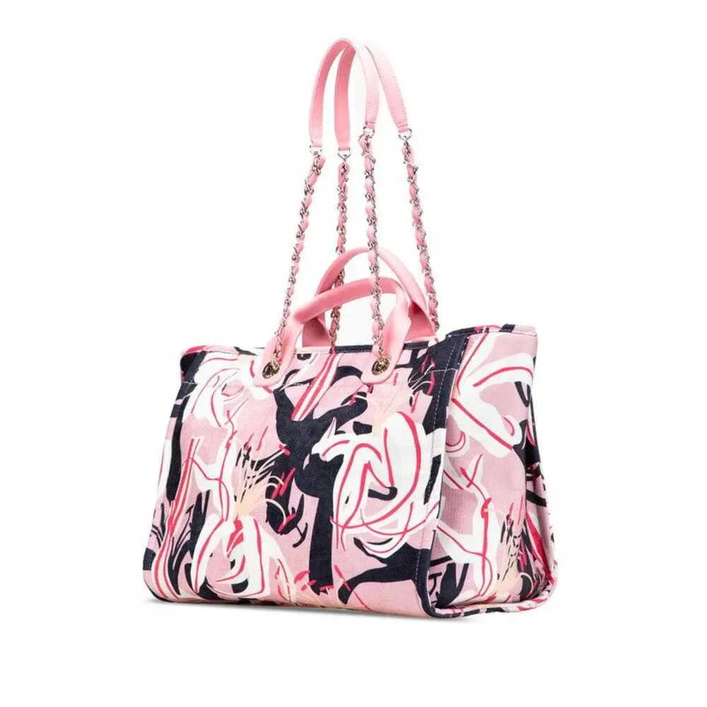 Chanel Deauville Velour Leather 2way bag